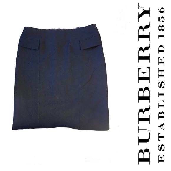 Burberry Black Virgin Wool Mini Skirt Size IT 46 / US 12GolfWorkwear